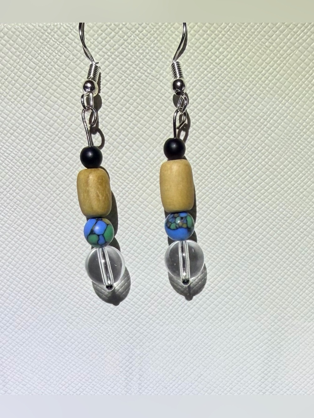 ✨Handmade✨ Bead Drop Earrings in Blue, Green, Black